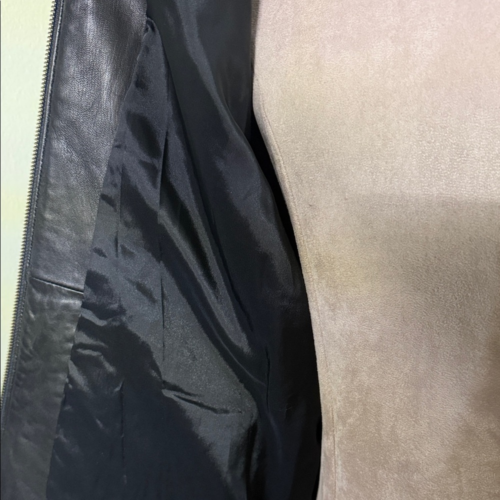 Alfani Buttery Soft Black Leather Jacket - Size Large - Picture 11 of 14